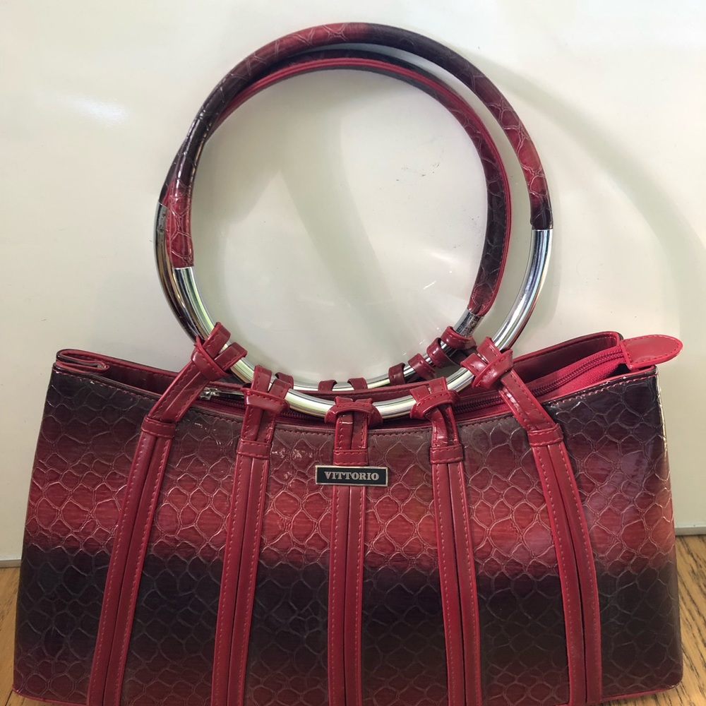 Vittorio Handbag Red Leather